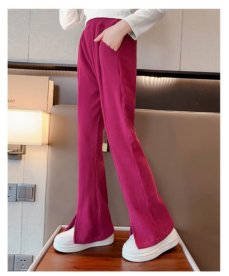 Детские летние широкие брюки с разрезами оптом