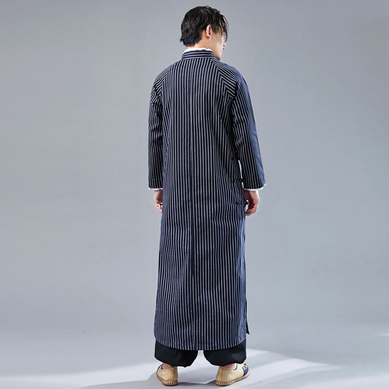 Китайский стиль мужской халат в стиле Республики с высоким воротником оптом из Китая