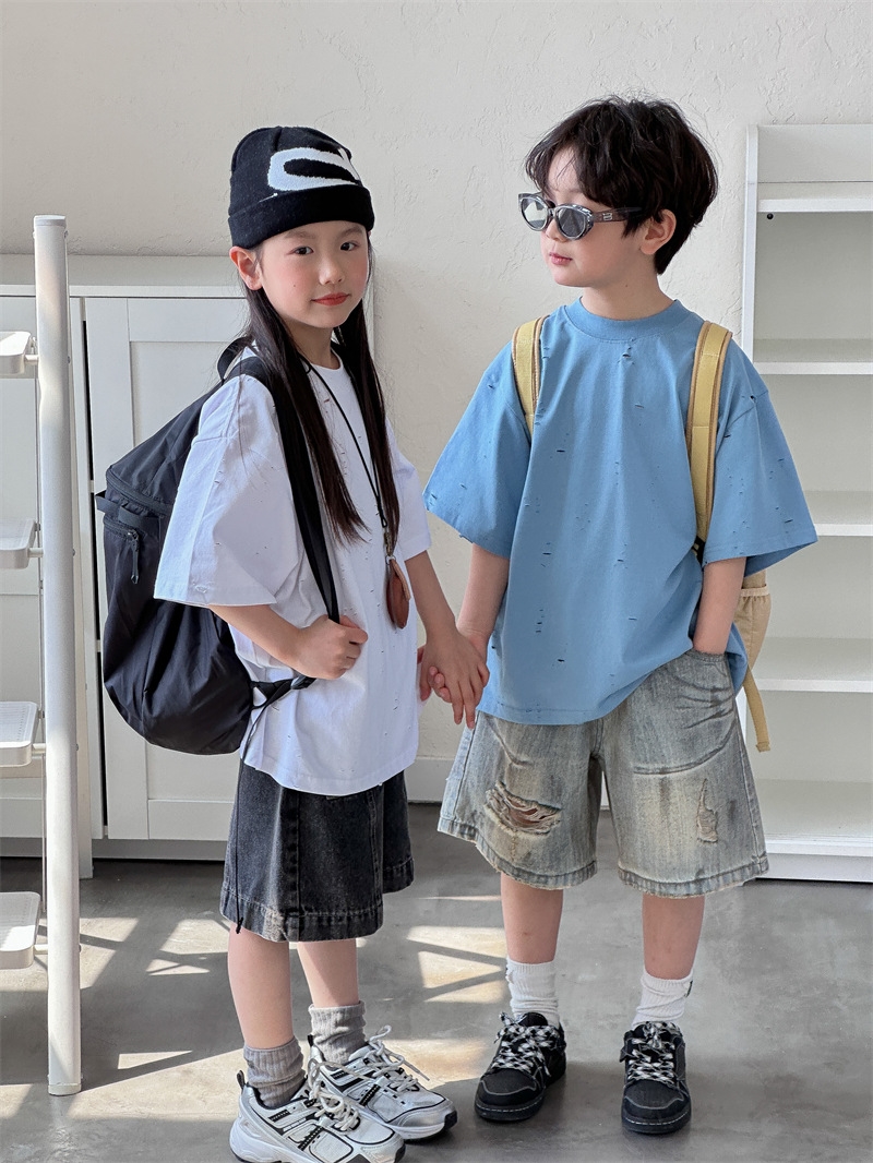 Детские джинсы в стиле ретро оптом из Китая