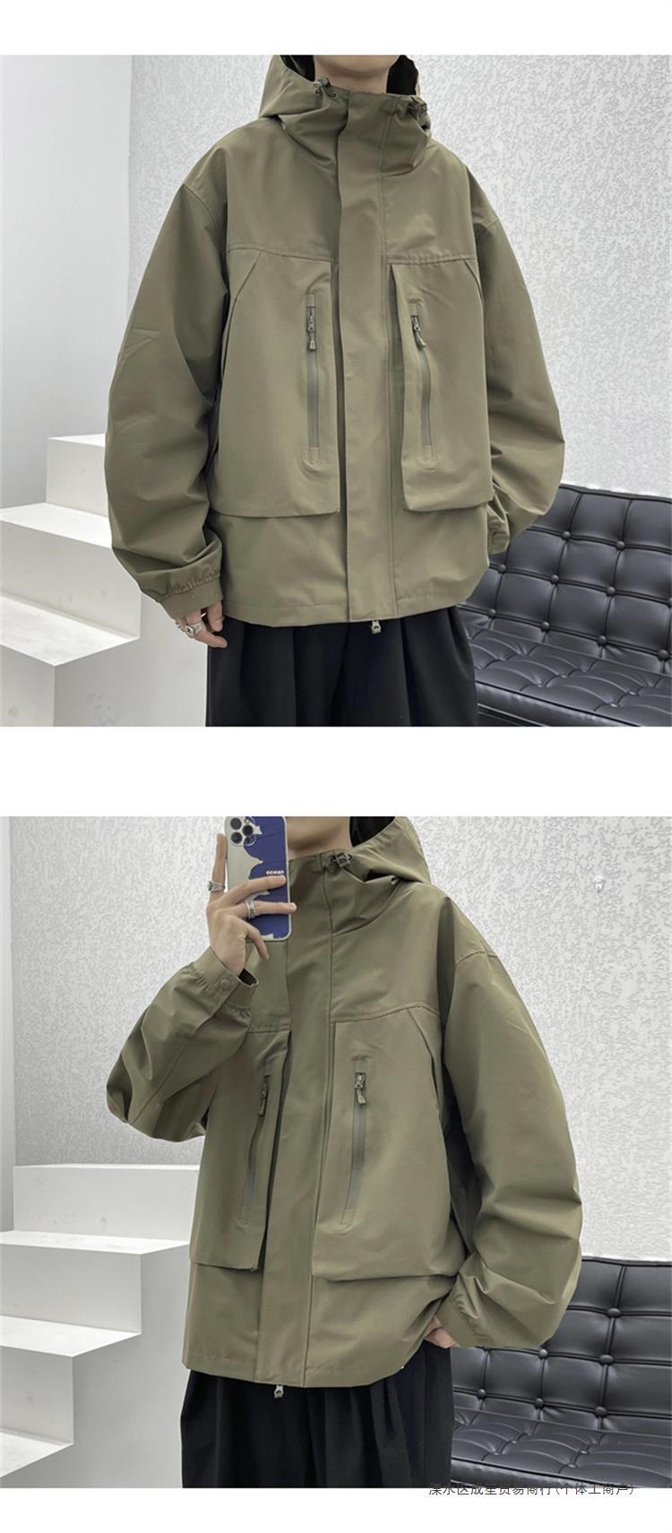 Ветровка с капюшоном и большими карманами оптом из Китая