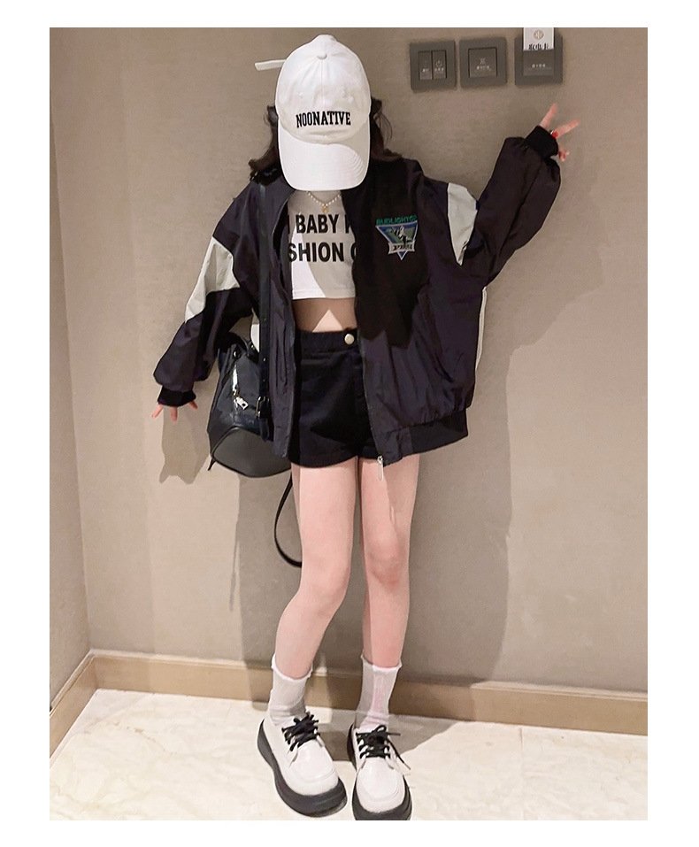 Детская куртка для девочек в стиле бейсбола оптом из Китая