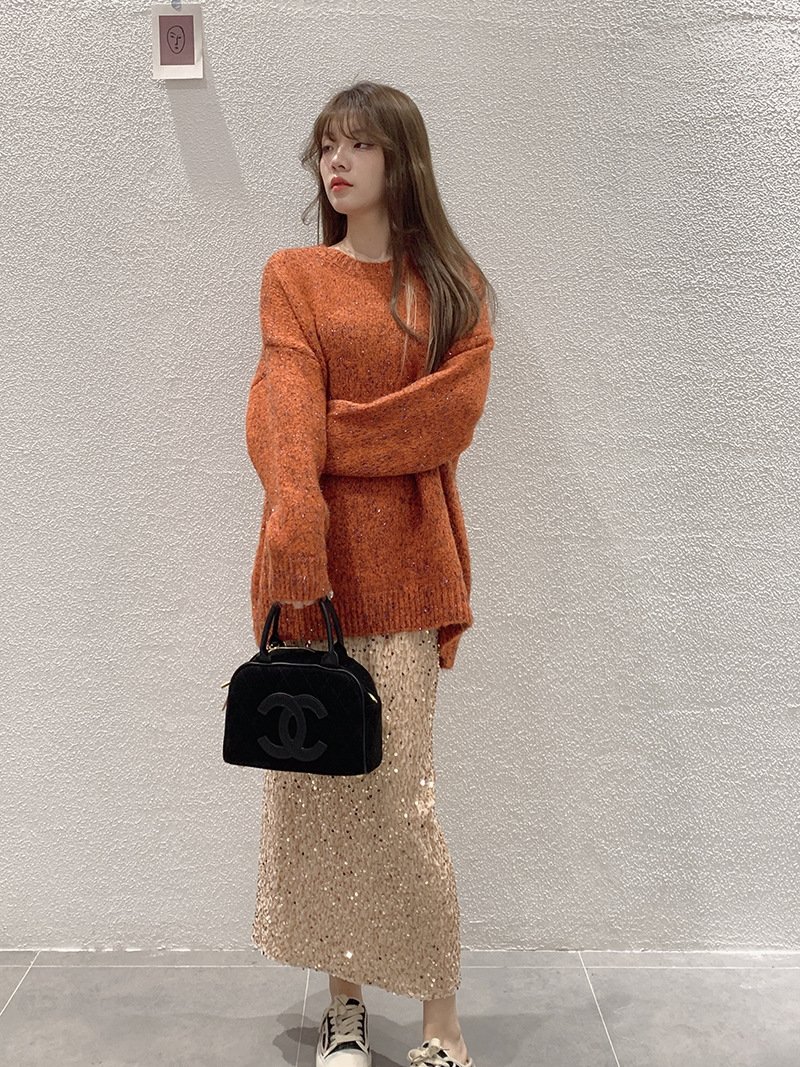 Высокая юбка с блестками из бархата оптом из Китая