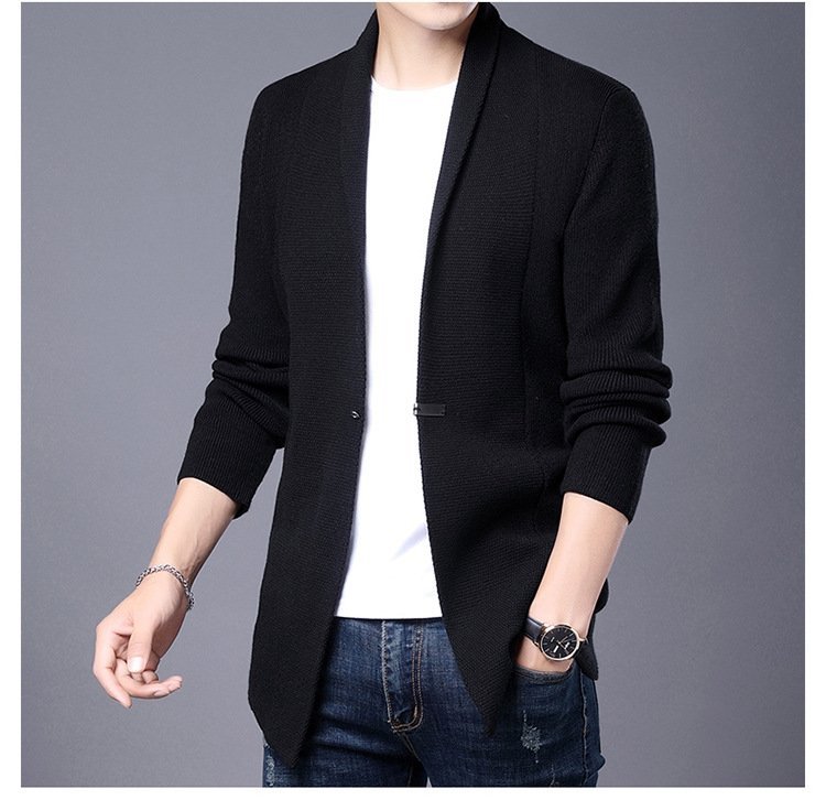 Мужской тонкий вязаный кардиган оптом
