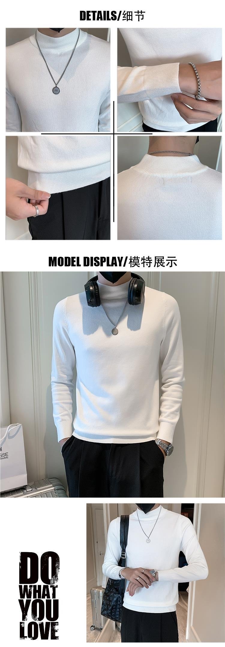 Мужской свитер с высоким воротником оптом