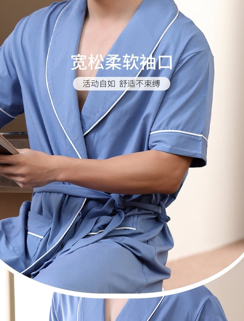 Мужской халат для сна и ванной комнаты из модального хлопка оптом