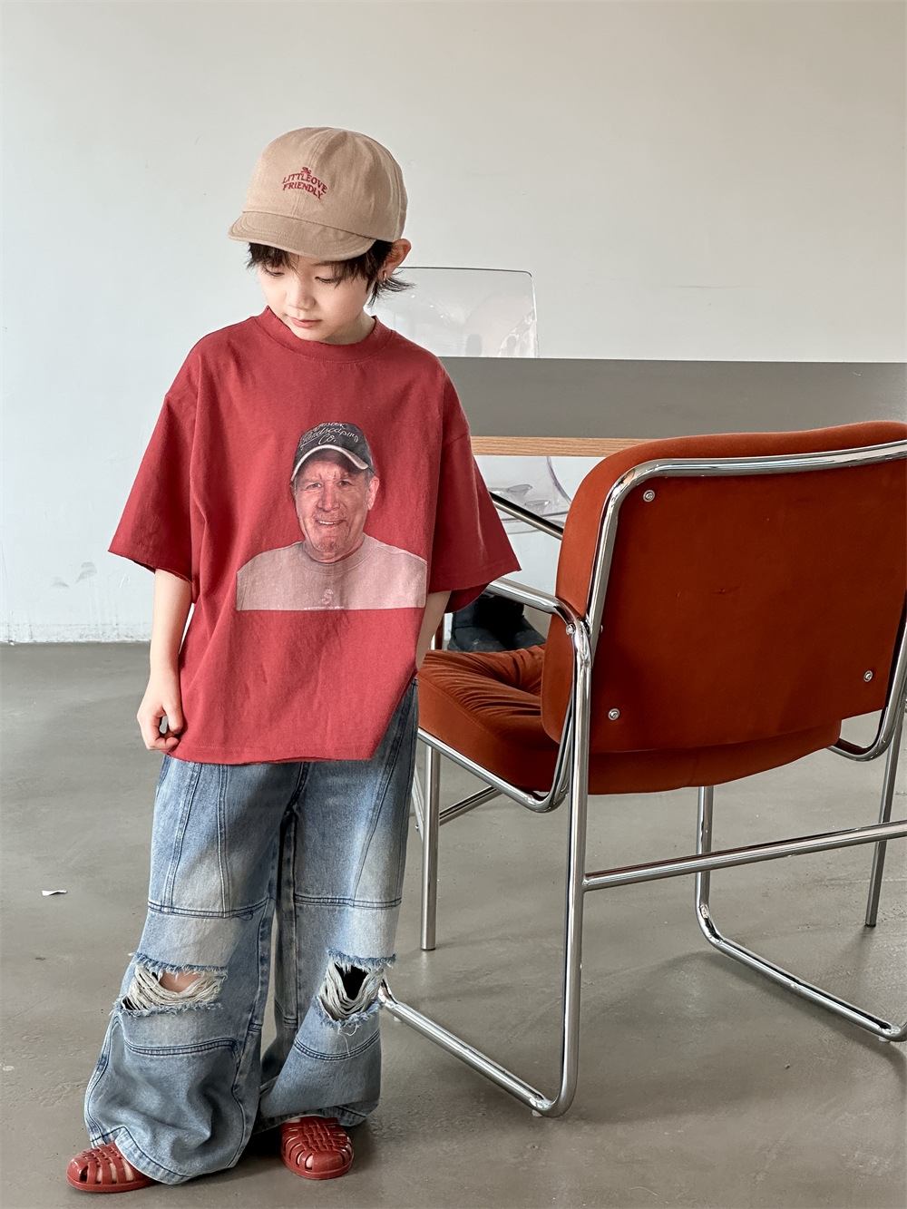 Джинсы для мальчиков в стиле ханбок 2024 оптом из Китая