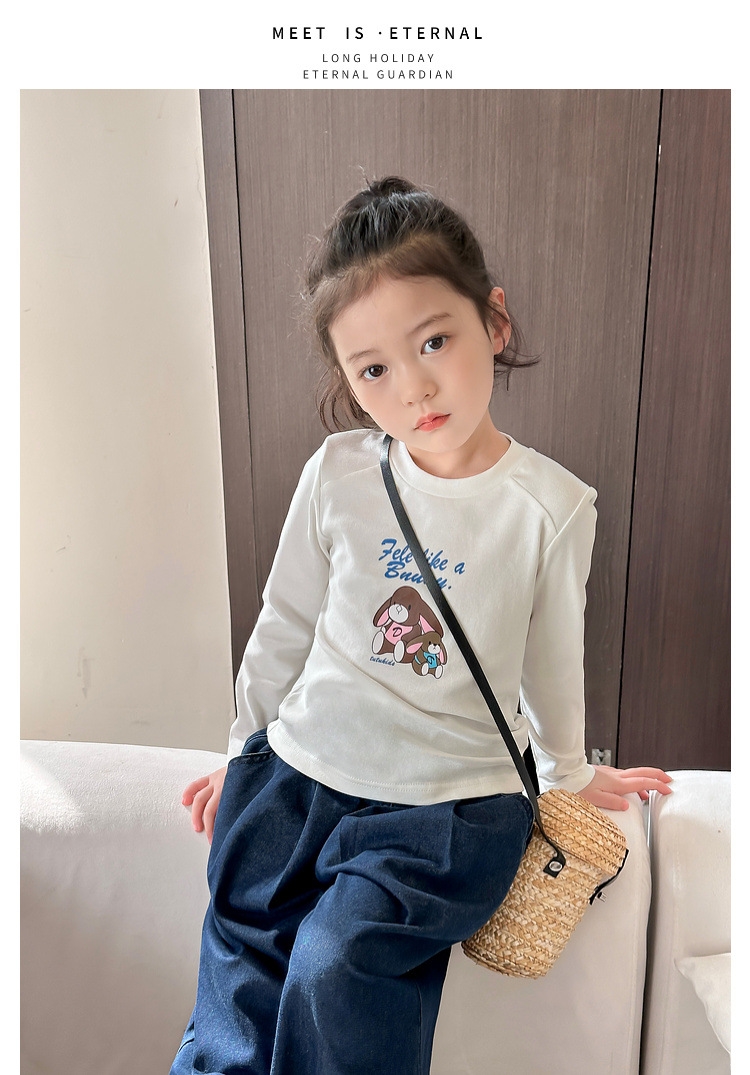 Джинсы для девочек 2024 весна новые широкие брюки для детей оптом из Китая