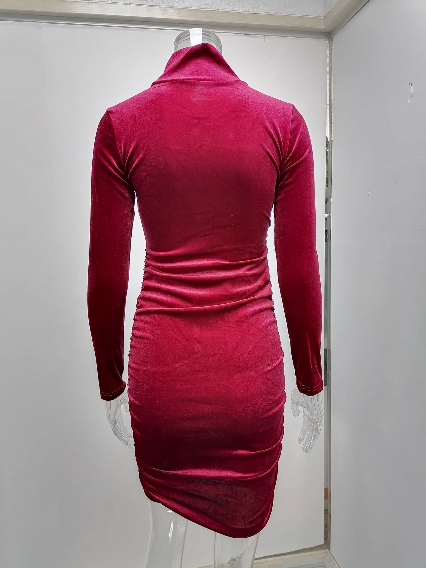 Осеннее платье с длинным рукавом оптом из Китая