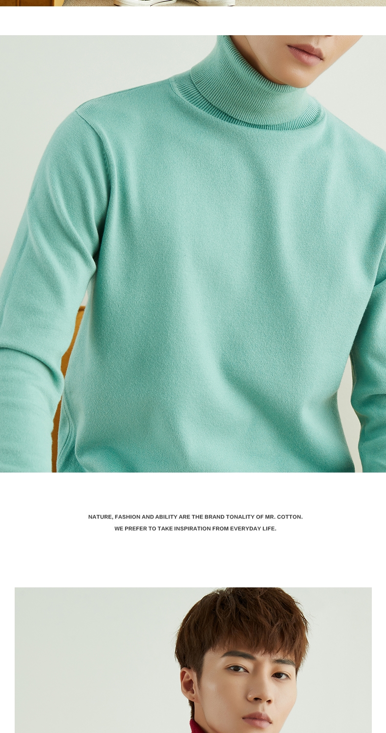 Мужской свитер с высоким воротником и большим размером оптом из Китая