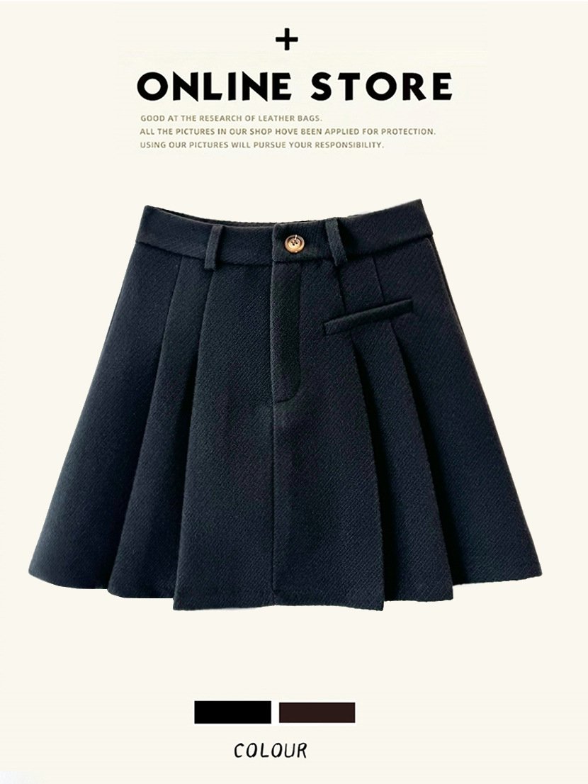 Плиссированная шерстяная юбка оптом из Китая