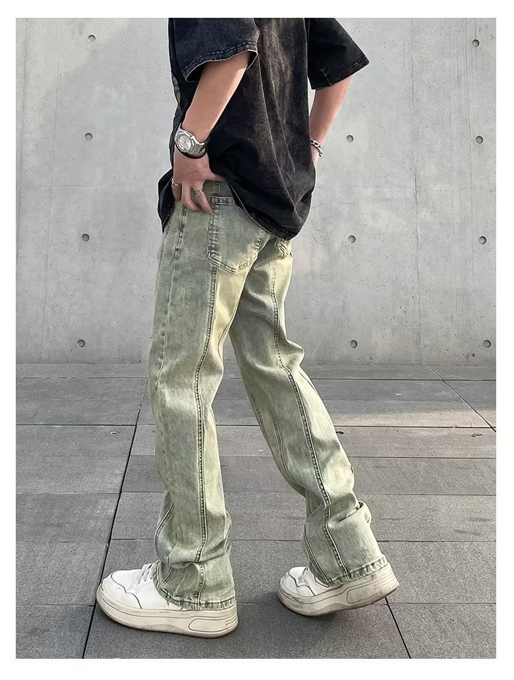 Мужские джинсы с эффектом выцветания оптом из Китая