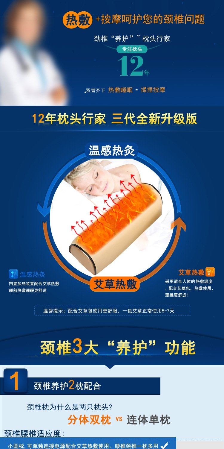 Массажное устройство для шеи и поясницы с подогревом оптом из Китая
