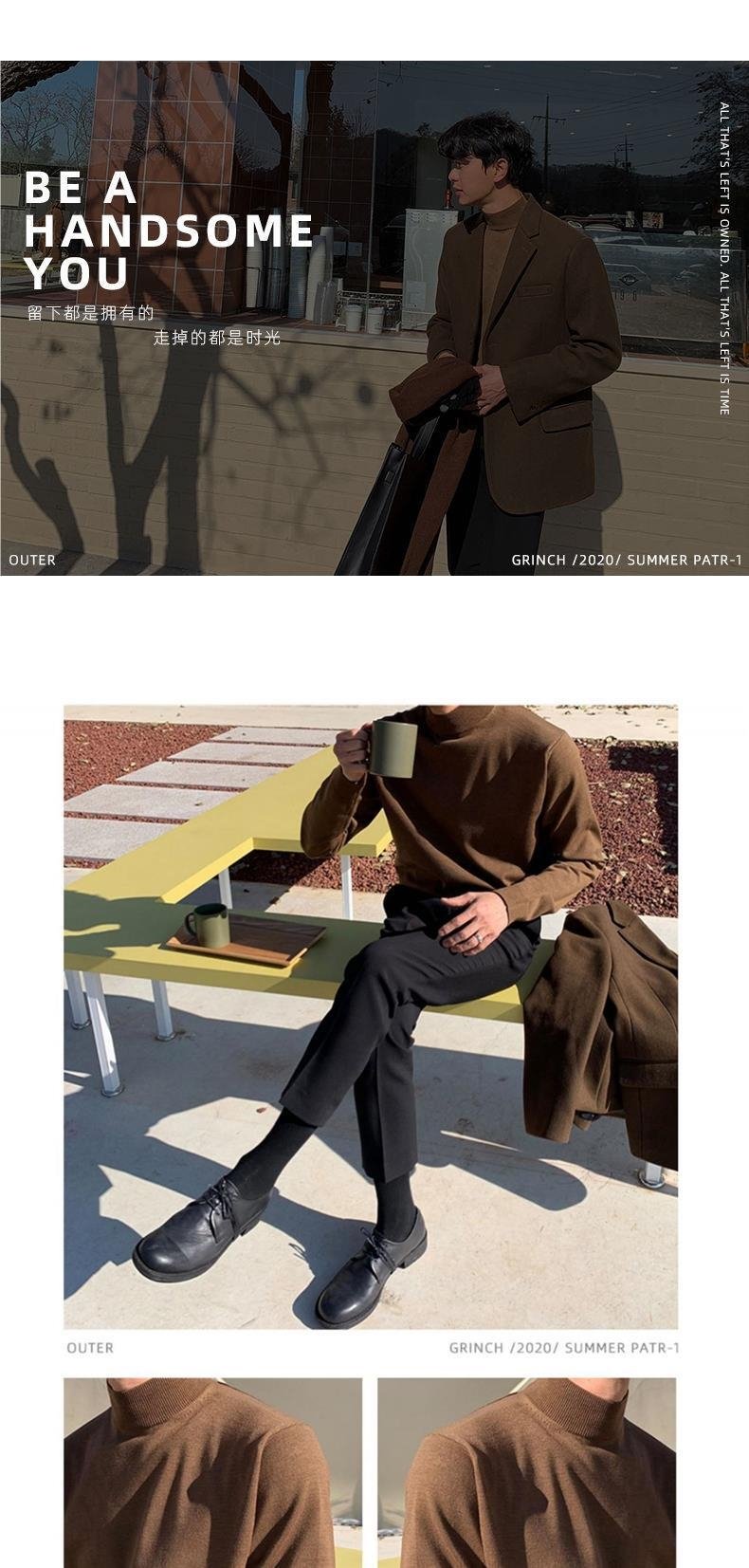 Мужской свитер с высоким воротником оптом