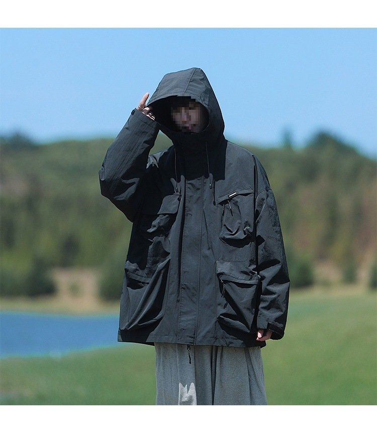 Ветровка военного стиля с капюшоном оптом из Китая