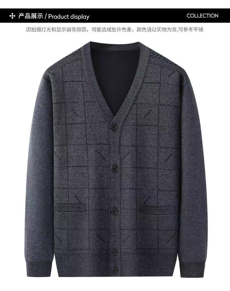 Мужской свитер с воротником V-образным оптом