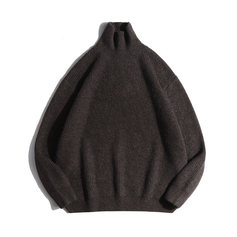 Мужской свитер с высоким воротником и широкими рукавами оптом