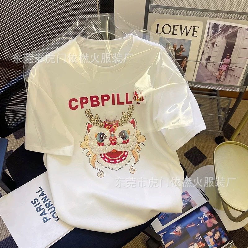 Футболка с коротким рукавом из 100% хлопка 2023 летней коллекции оптом