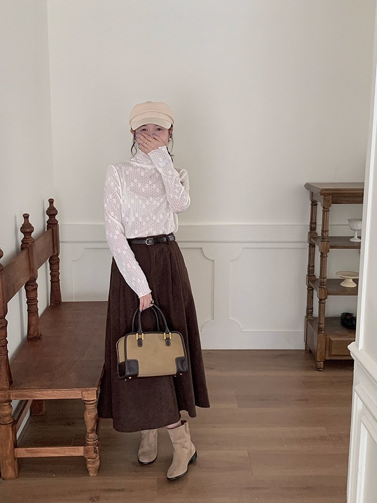 Женская длинная юбка с высокой талией и резинкой оптом из Китая