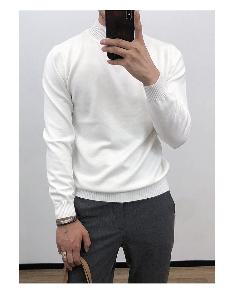 Мужской свитер с полувысоким воротником оптом