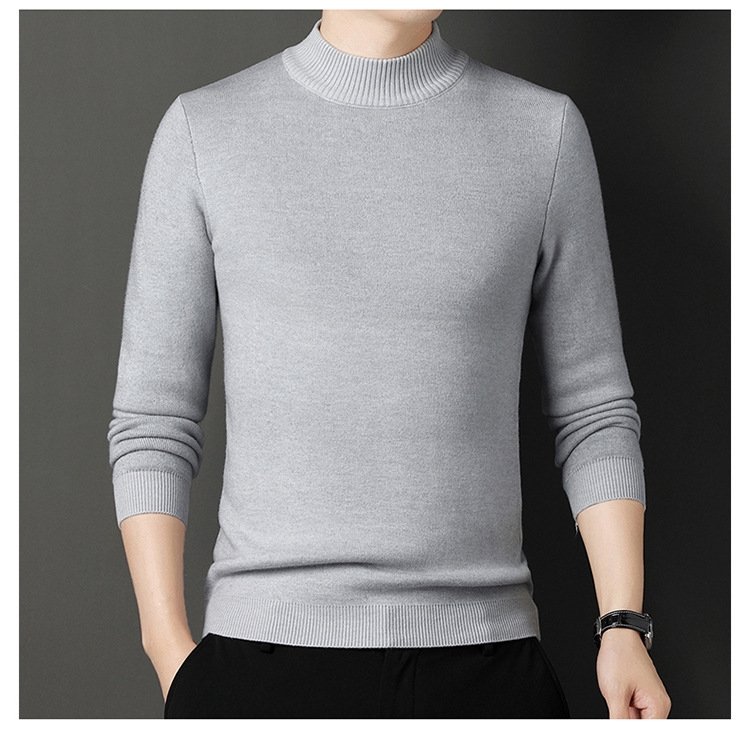 Мужской свитер с высоким воротником и утеплением оптом