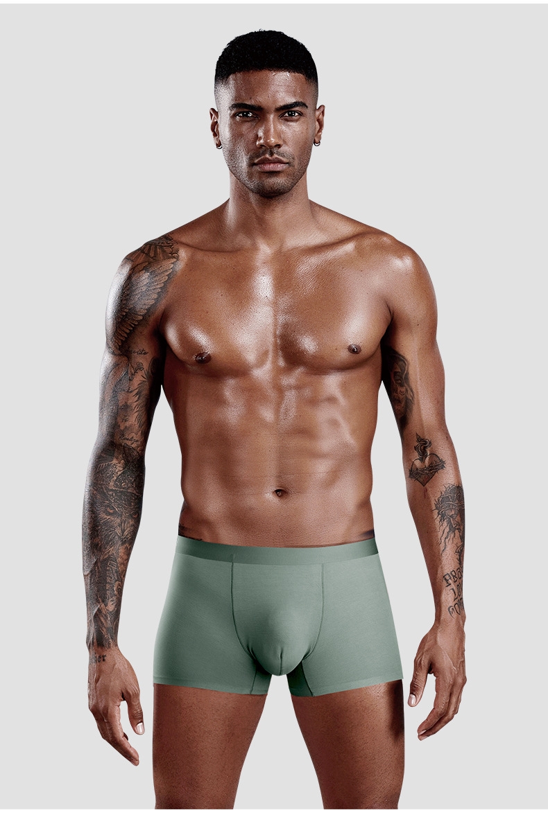 Мужские трусы из модала средней талии без швов антимикробные дышащие оптом из Китая