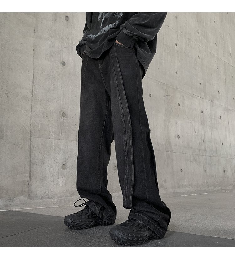 Мужские джинсы осенние прямые широкие штаны оптом из Китая