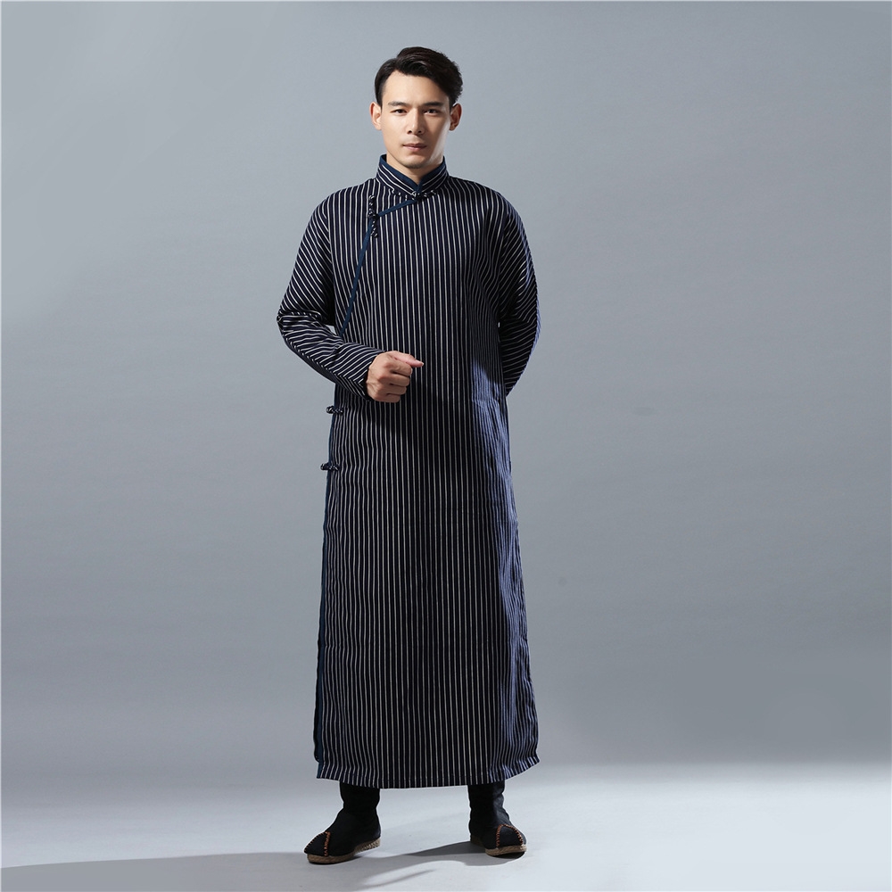 Мужской халат в стиле китайской династии Тан с воротником стойкой оптом из Китая