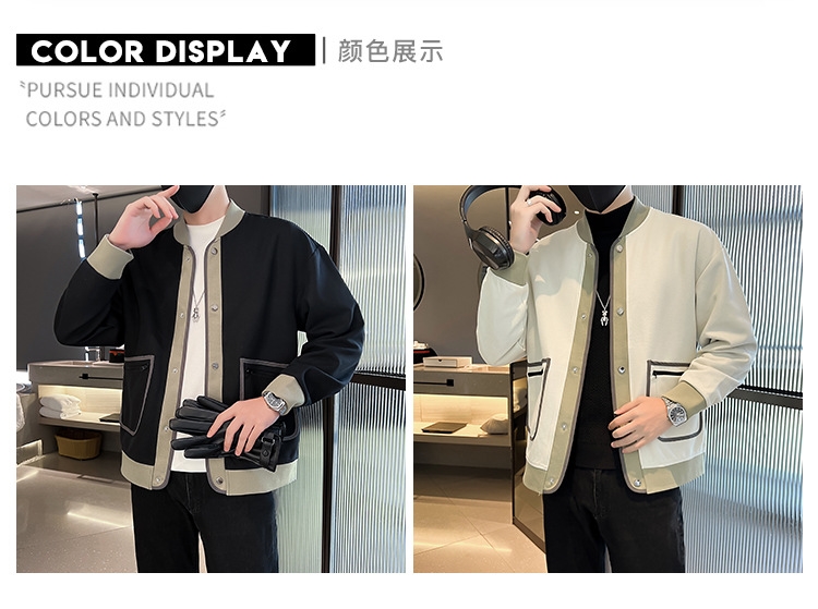 Мужская куртка с воротником и карманами оптом из Китая