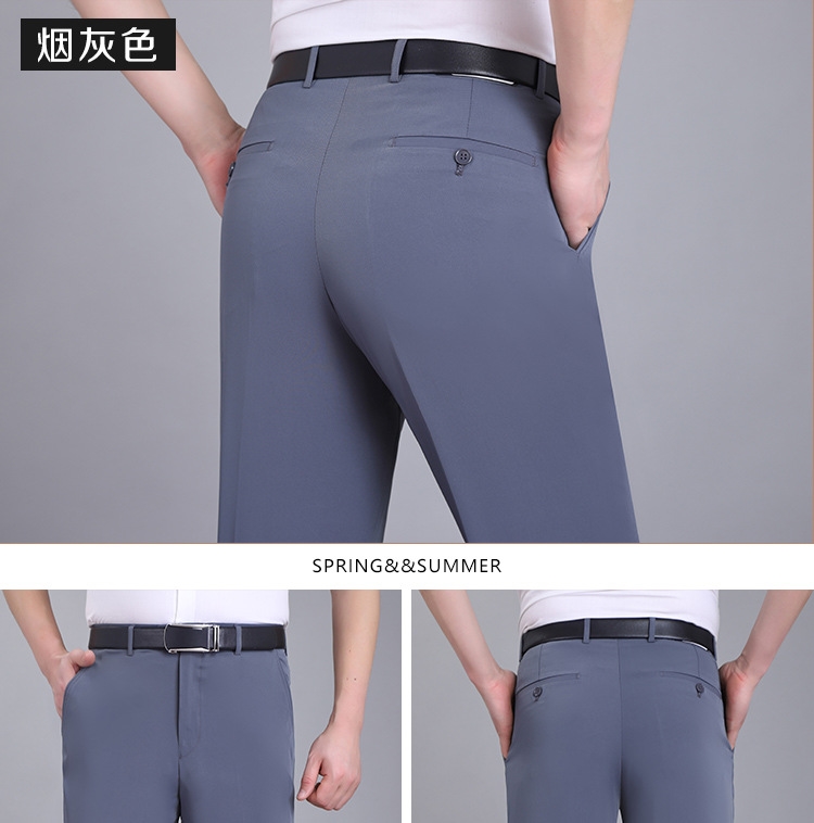 Летние мужские брюки из шелкового сурепа для делового стиля оптом из Китая