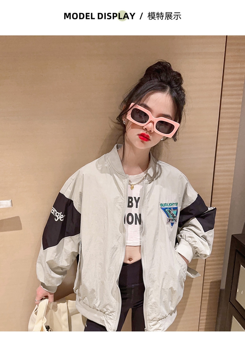 Детская куртка для девочек в стиле бейсбола оптом из Китая