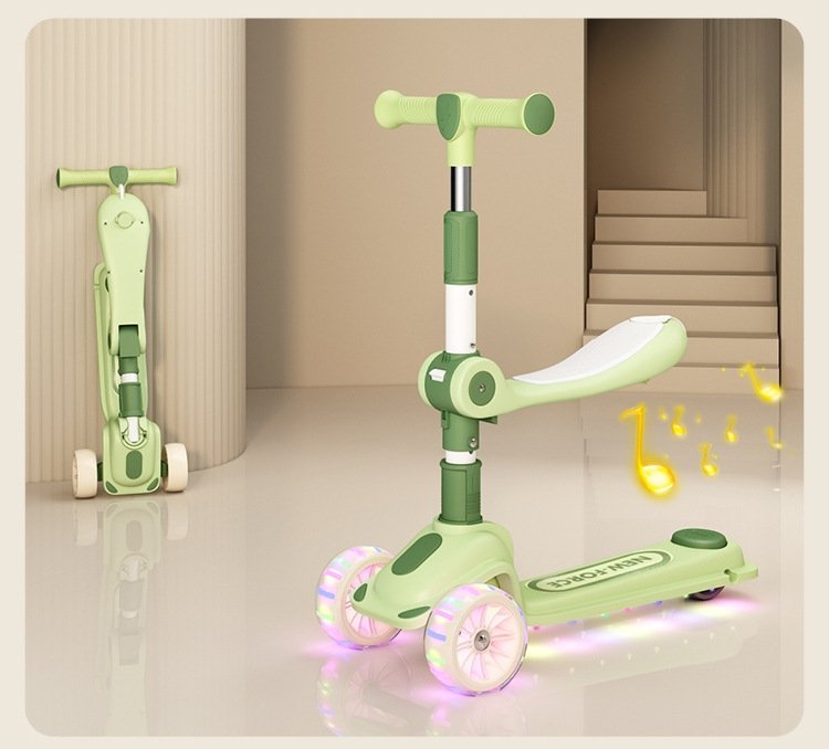 Детский трехколесный складной самокат оптом