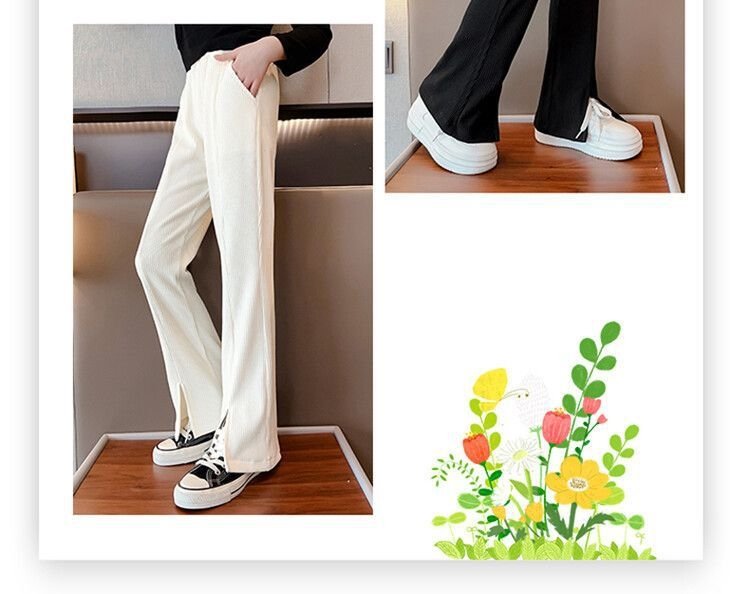 Детские летние широкие брюки с разрезами оптом