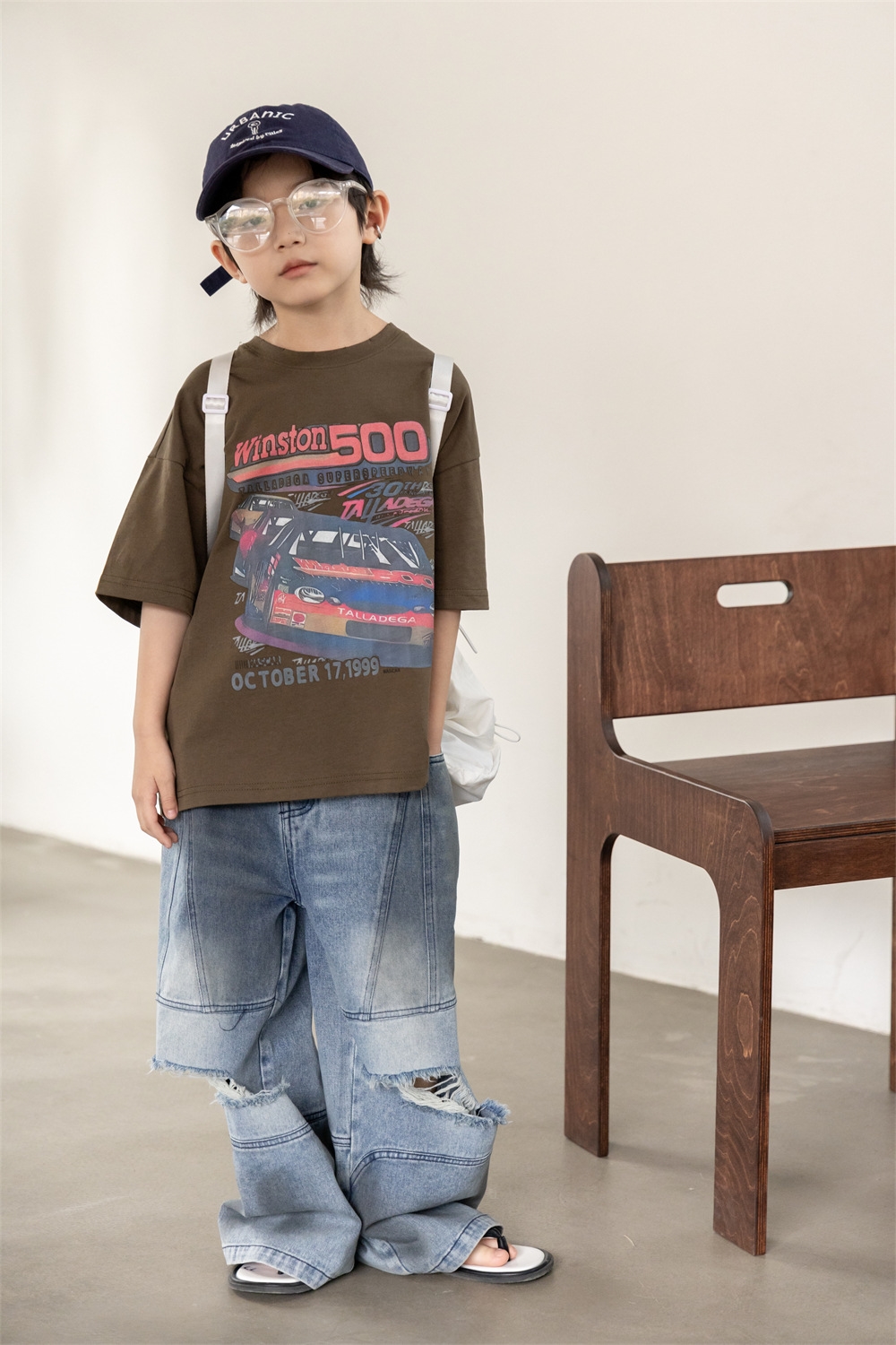 Джинсы для мальчиков в стиле ханбок 2024 оптом из Китая