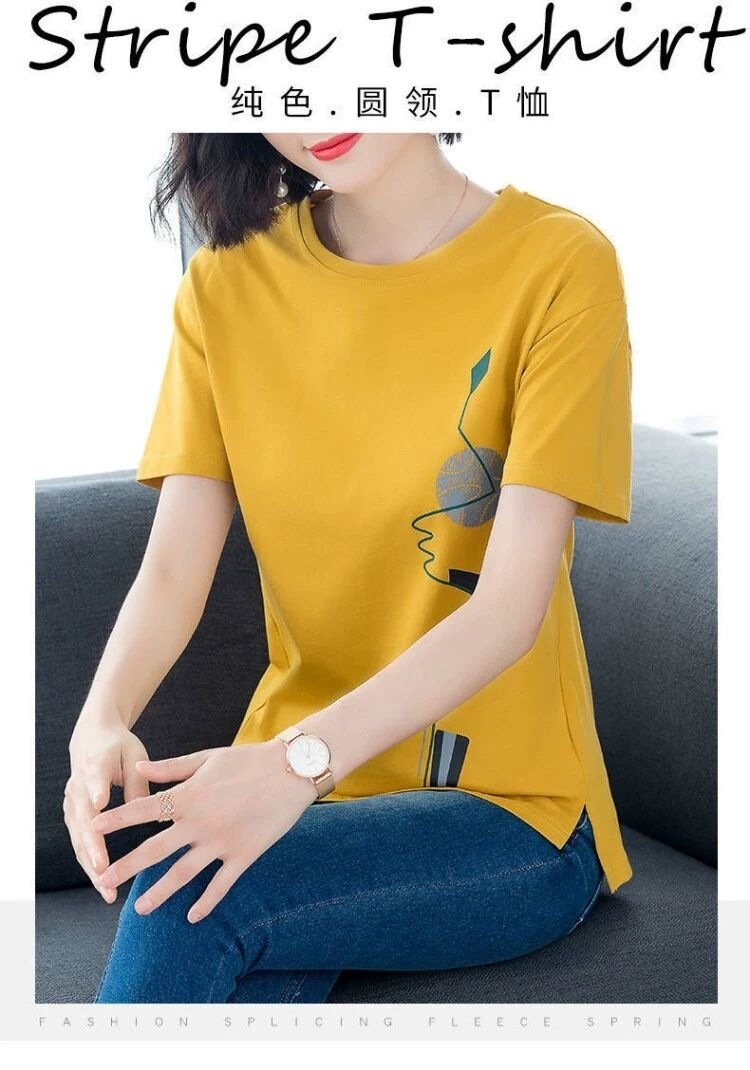 Футболка с коротким рукавом 2024 для женщин оптом