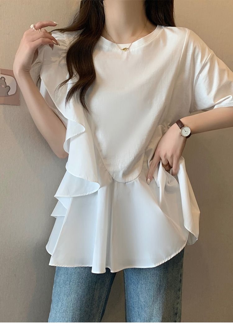 Женская футболка с коротким рукавом 2024 лето оптом