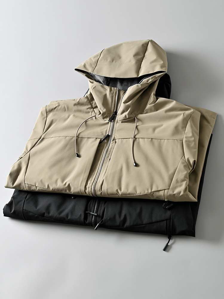 Мужская куртка с капюшоном и ветрозащитой оптом из Китая