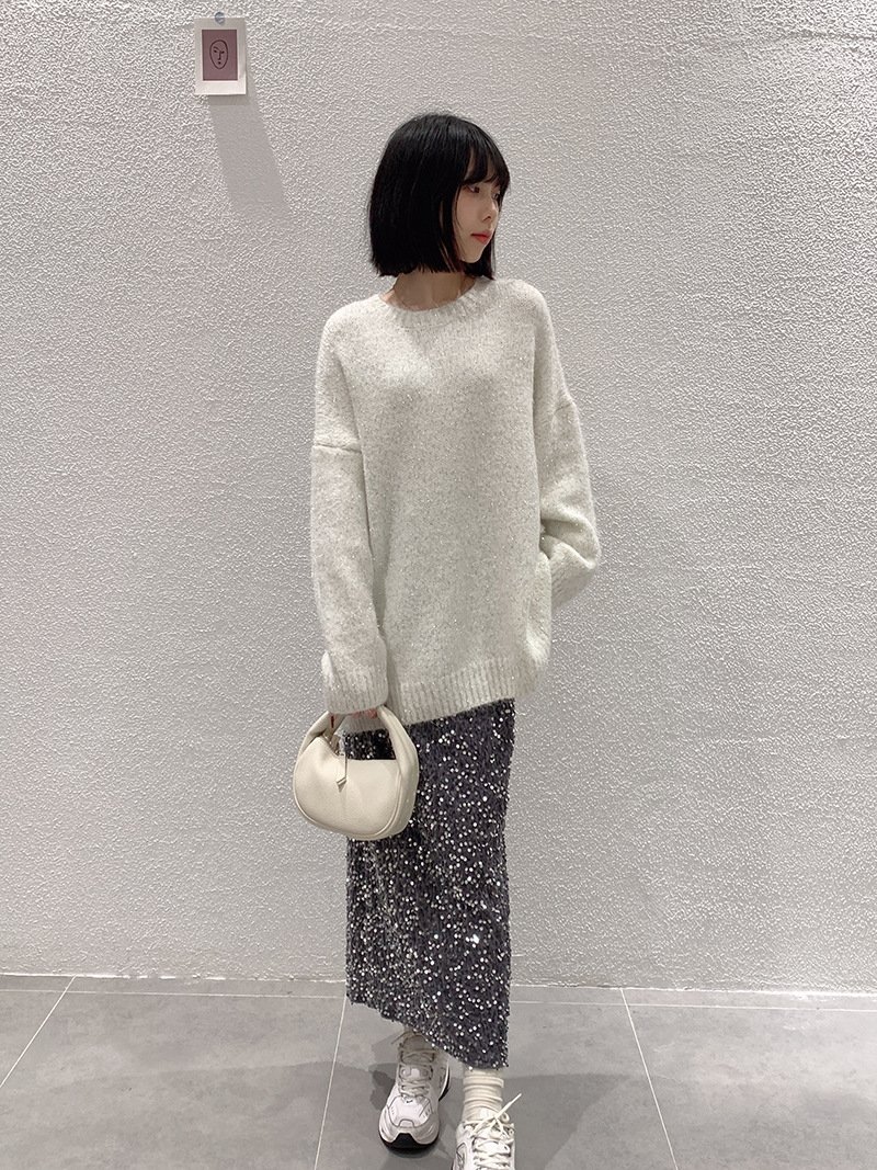 Высокая юбка с блестками из бархата оптом из Китая