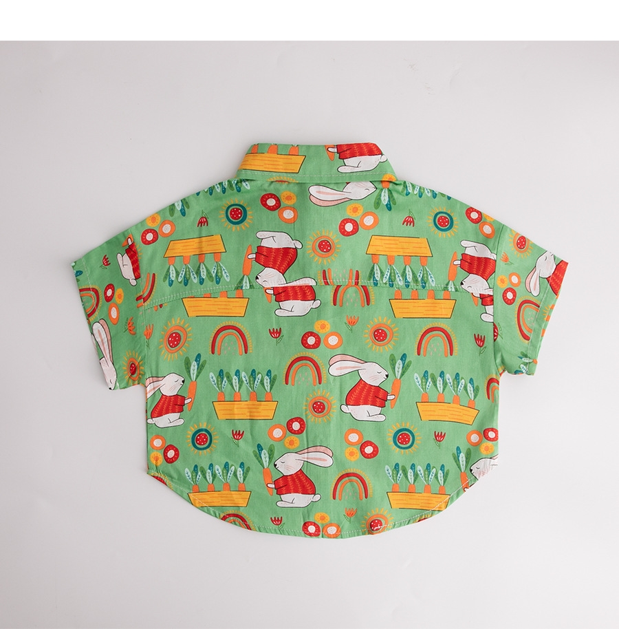 Детская рубашка с коротким рукавом UNCLEPANDA оптом из Китая