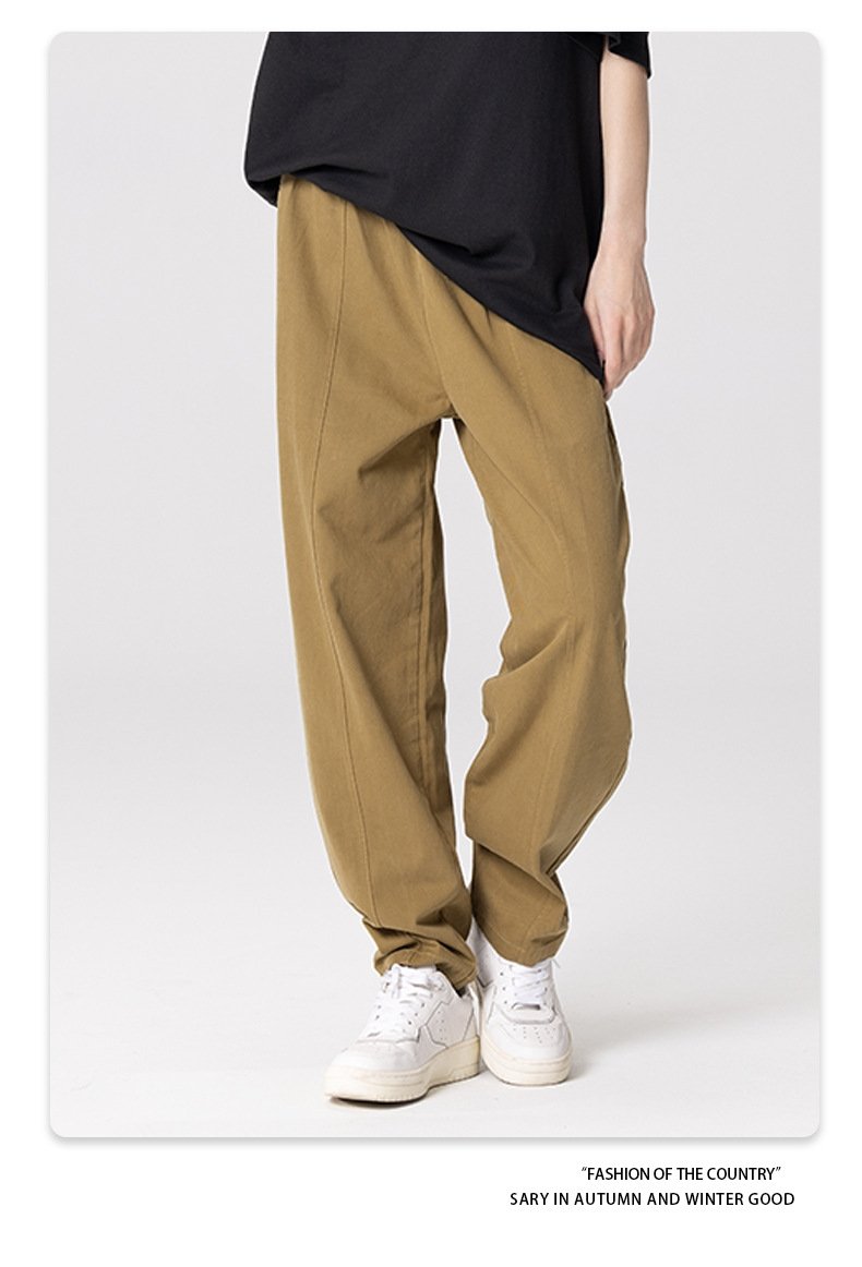 Readily Solved|2023春夏季梭织坠感纯色长裤 оптом из Китая