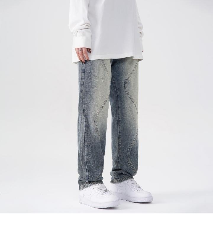 MADSHED Мужские джинсы с выцветанием и потертостями оптом из Китая