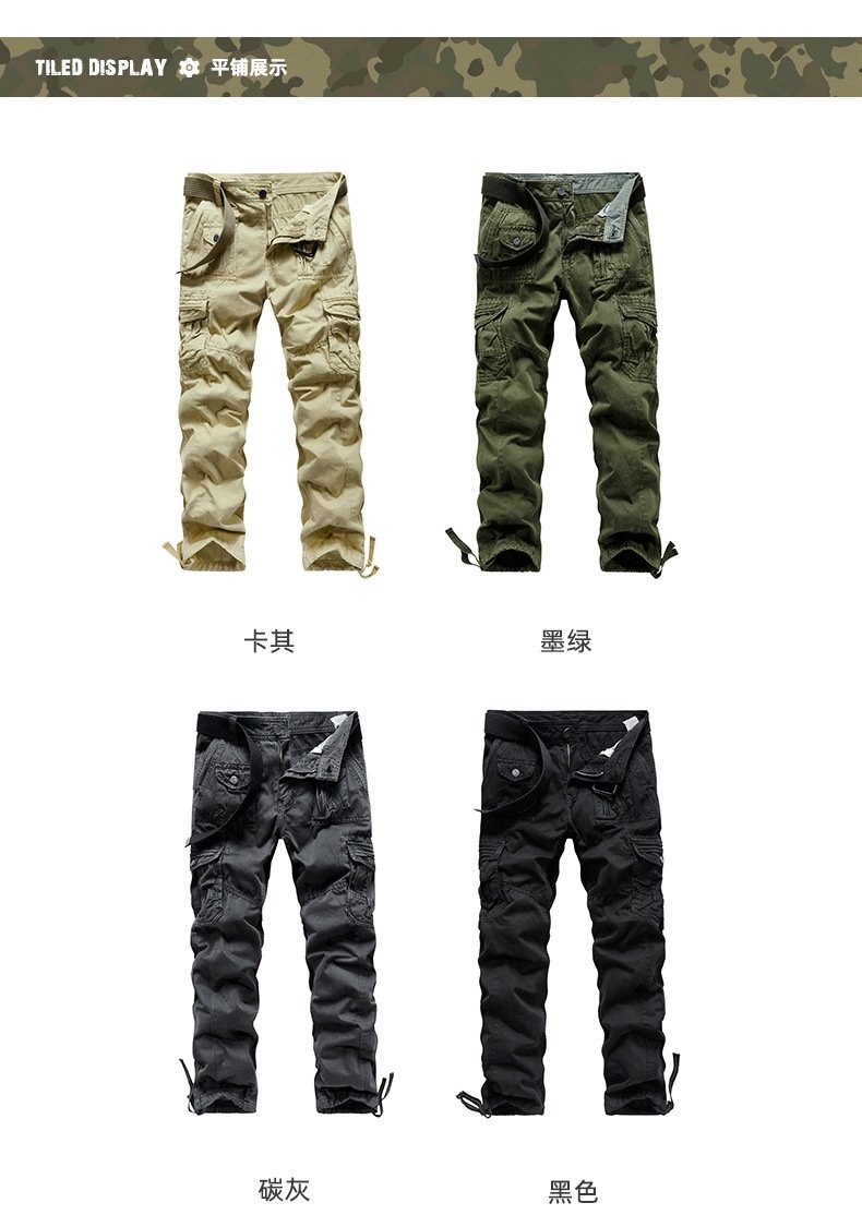 Мужские брюки военного стиля с карманами оптом из Китая