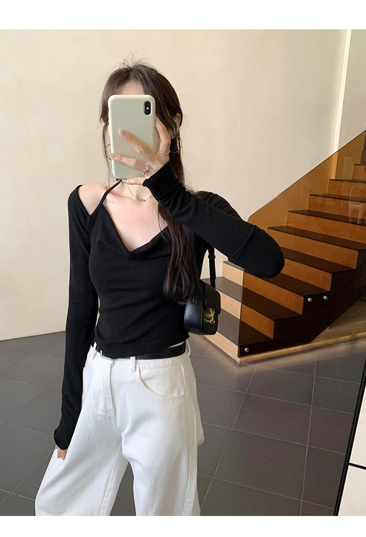 Толстовка с длинным рукавом и завышенным воротником оптом