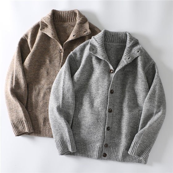 Высокий воротник вязаный свитер для мужчин оптом