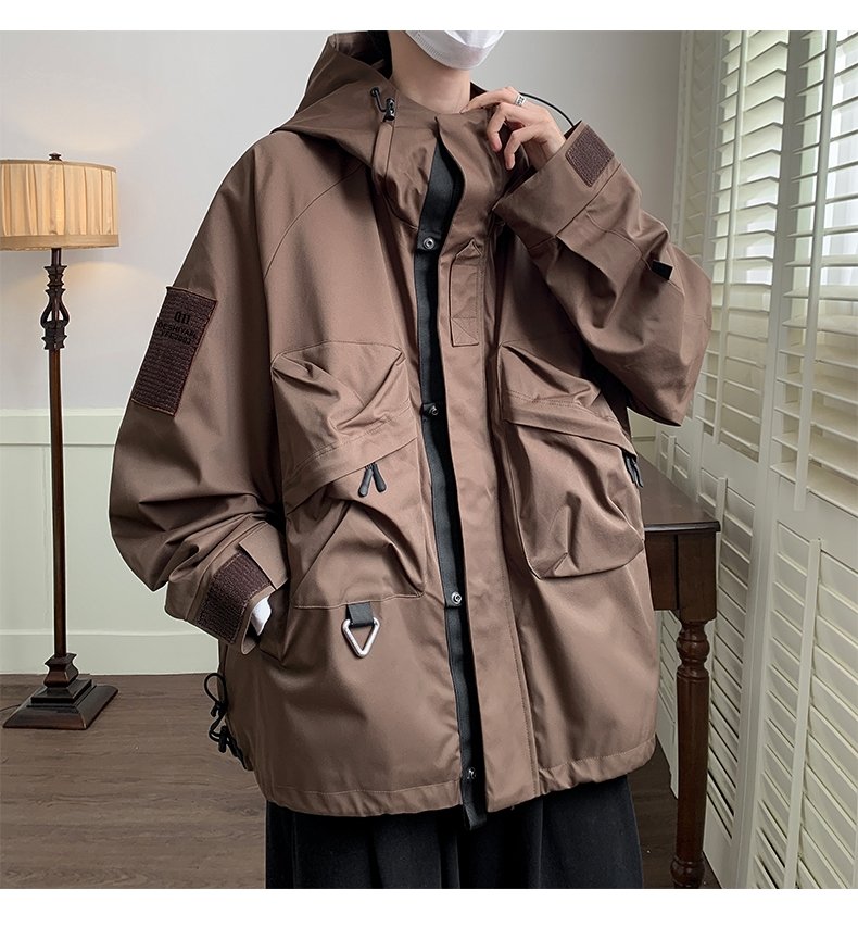 Мужская трехв одная ветровка с капюшоном оптом из Китая