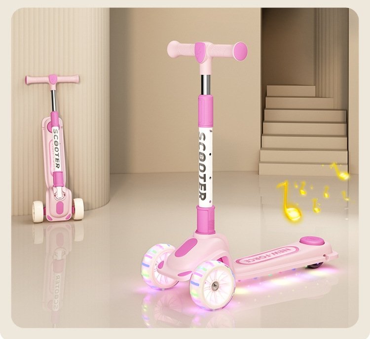 Детский трехколесный складной самокат оптом