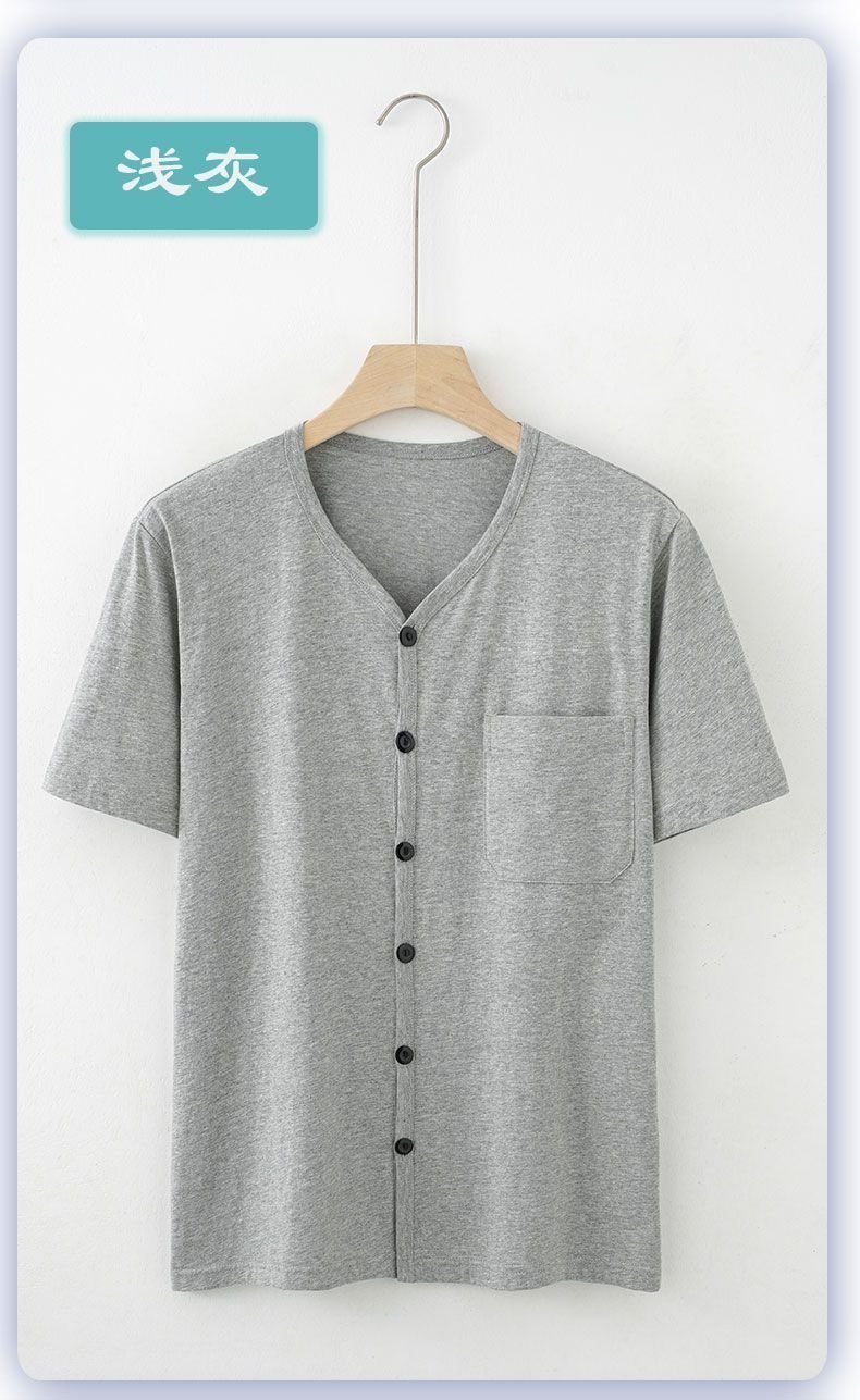 Мужская хлопковая рубашка с коротким рукавом оптом