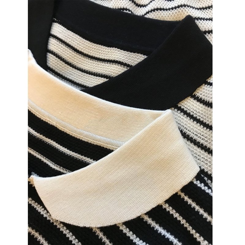 Женская футболка с вышивкой зайца и поло в полоску оптом