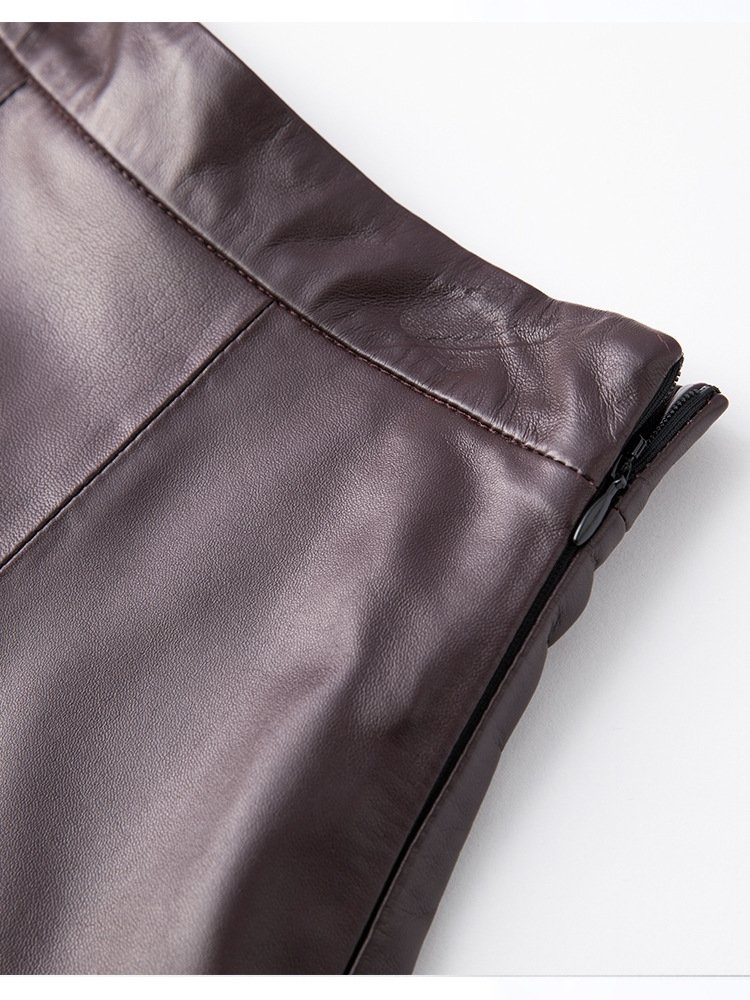 Длинная юбка из овечьей кожи оптом из Китая