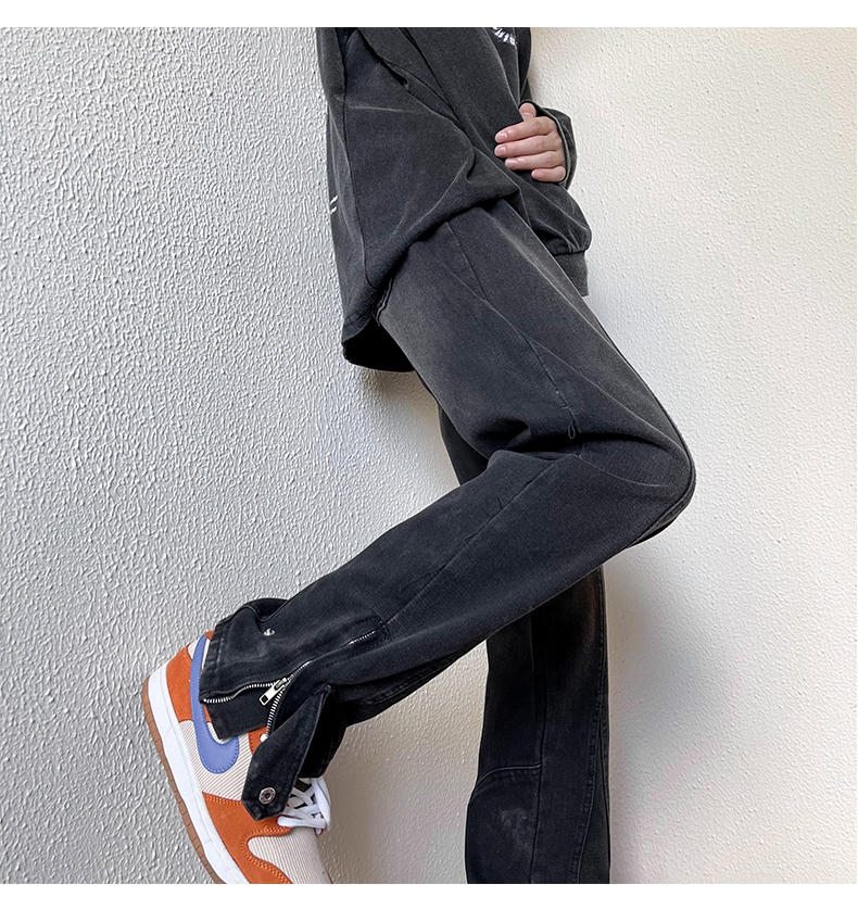 Черные джинсы с прямыми брюками оптом из Китая