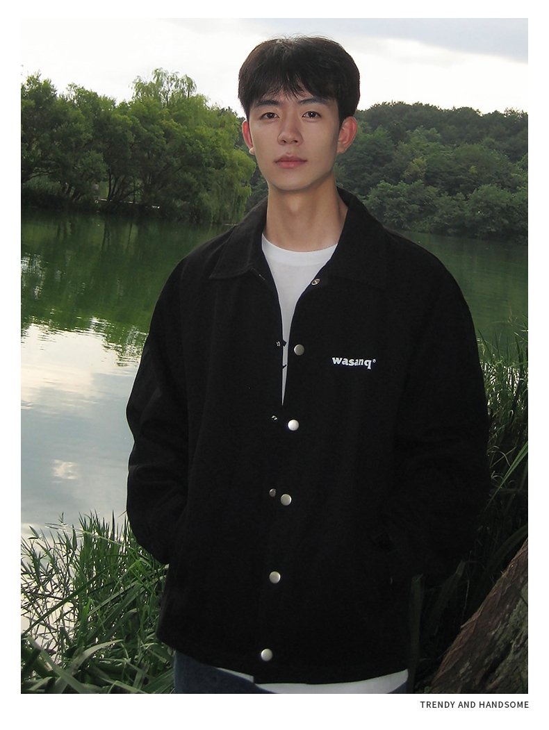 Мужская весенняя куртка-бомбер из джинсовой ткани оптом из Китая